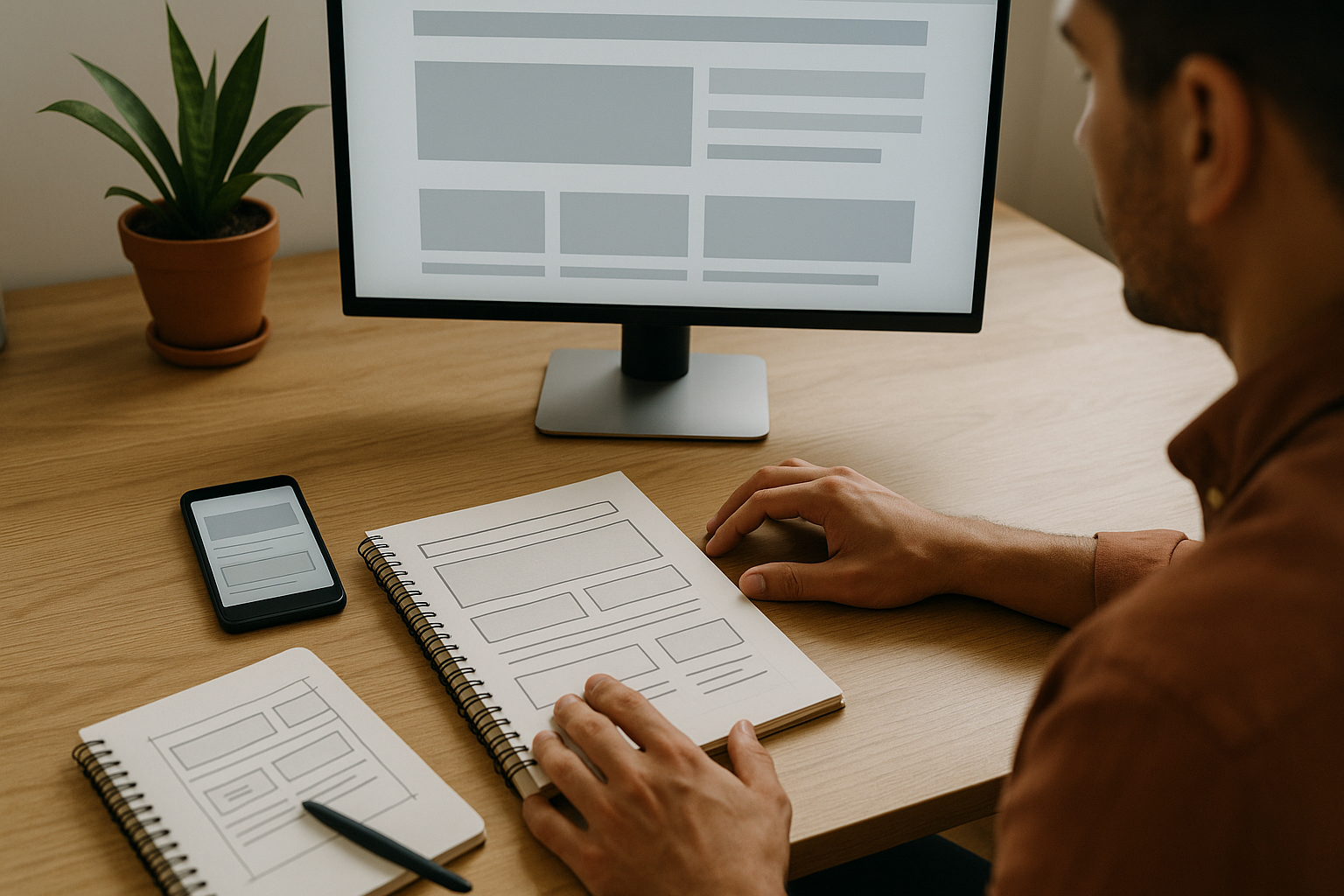 Revisión de estructura de landing page orientada a conversión en escritorio y móvil